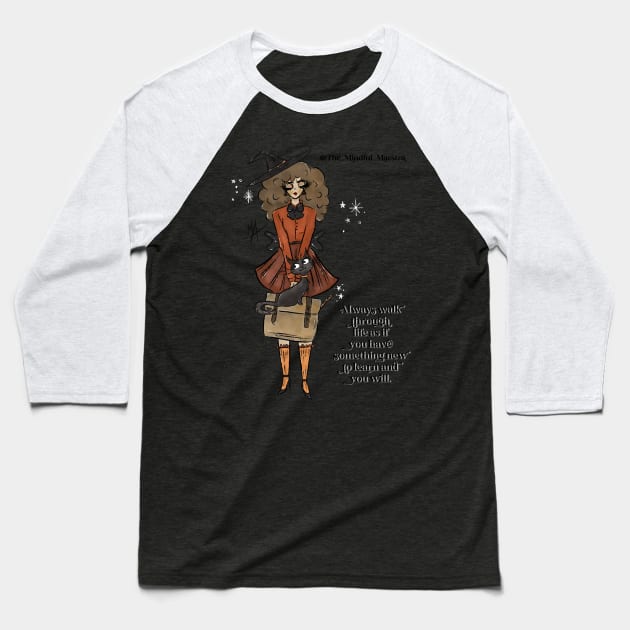 English Teacher Witch (transparent background) Baseball T-Shirt by The Mindful Maestra